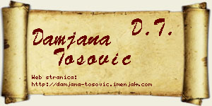 Damjana Tošović vizit kartica